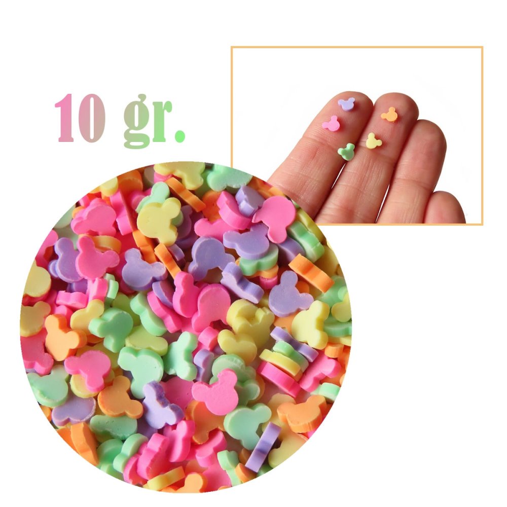 Strooisel Mickey Oortjes - 10 Gram - - Polymeer klei -
