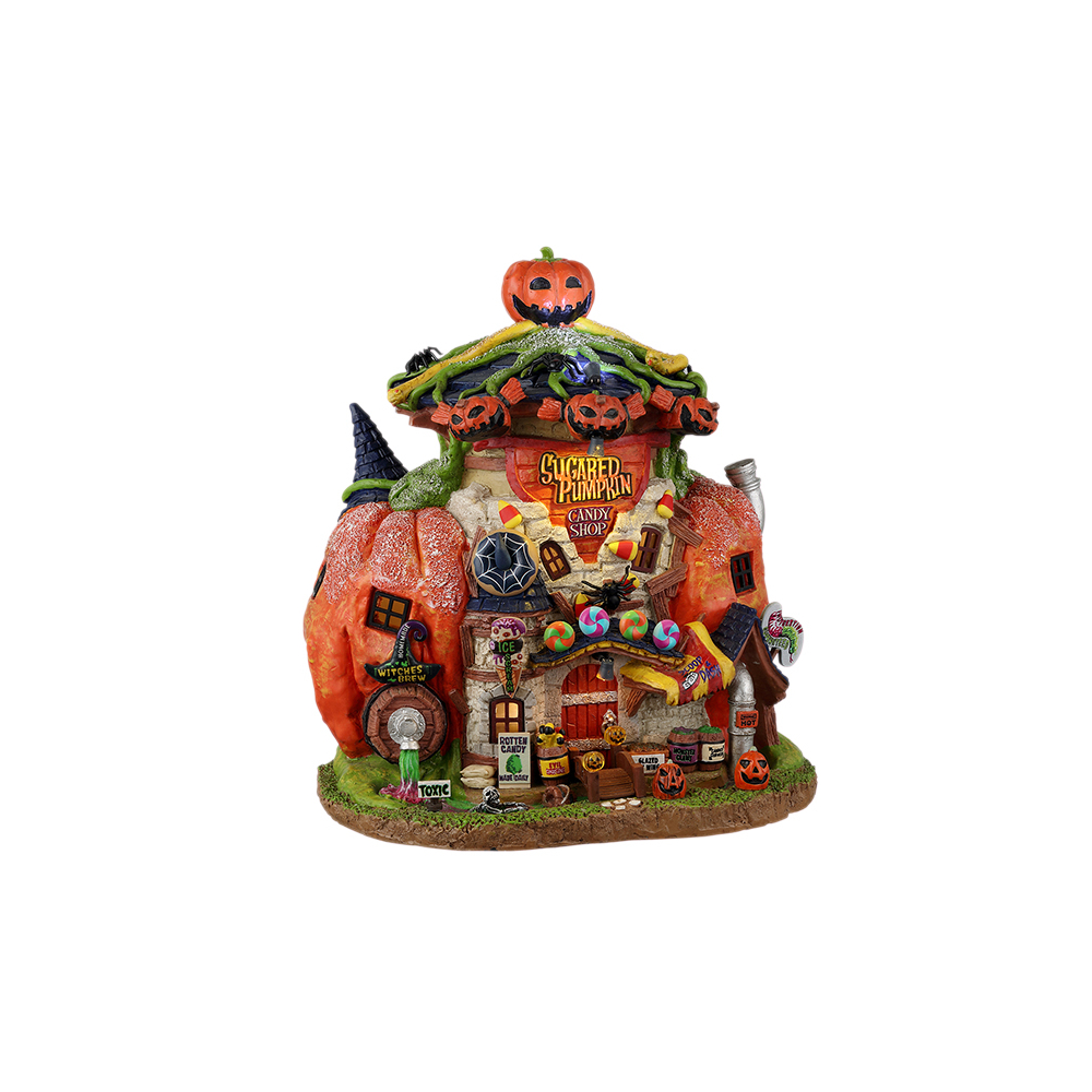 Spooky Town - Sugared Pumpkin Candy Shoppe - - Polyresin - 0728162258557