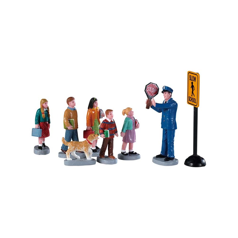 Lemax - The Crossing Guard - Set van 8 - - Polyresin - 0728162927538