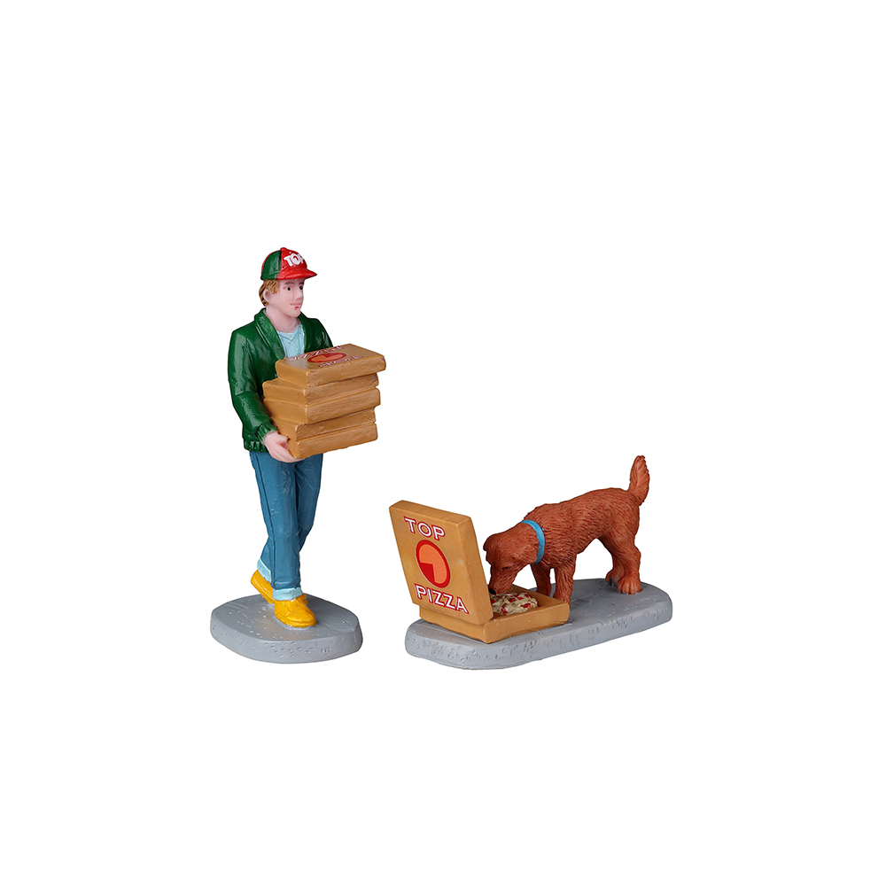 Lemax - Top Pizza Delivery - Set van 2 - - Polyresin - 0728162221131