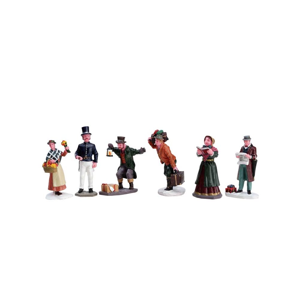 Lemax - Townsfolk Figurines - Set of 6 -   - Polyresin -  0728162923554