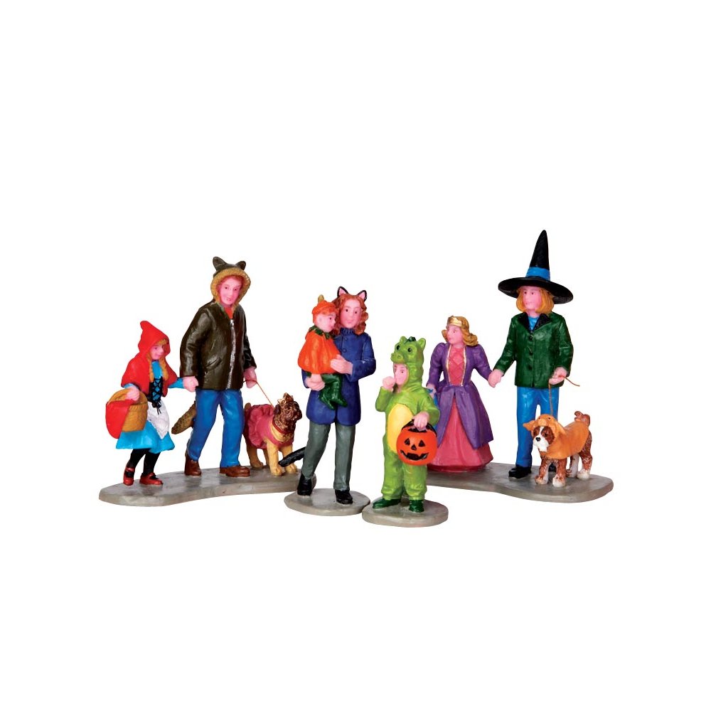 Spooky Town - Trick Or Treating Fun - Set van 4 - - Polyresin - 0728162422170