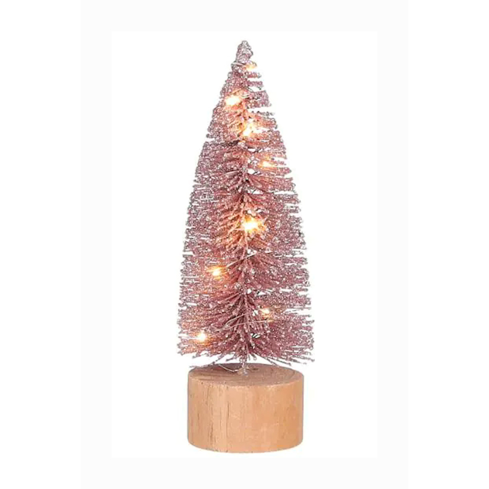 Verlicht Glitter Boompje Roze 15 cm - House of Seasons -   -  -  8720362020400