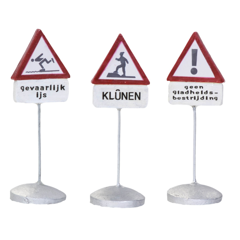 Waarschuwingsborden Rood/wit set/3 - - Kunststof - 8712953474242