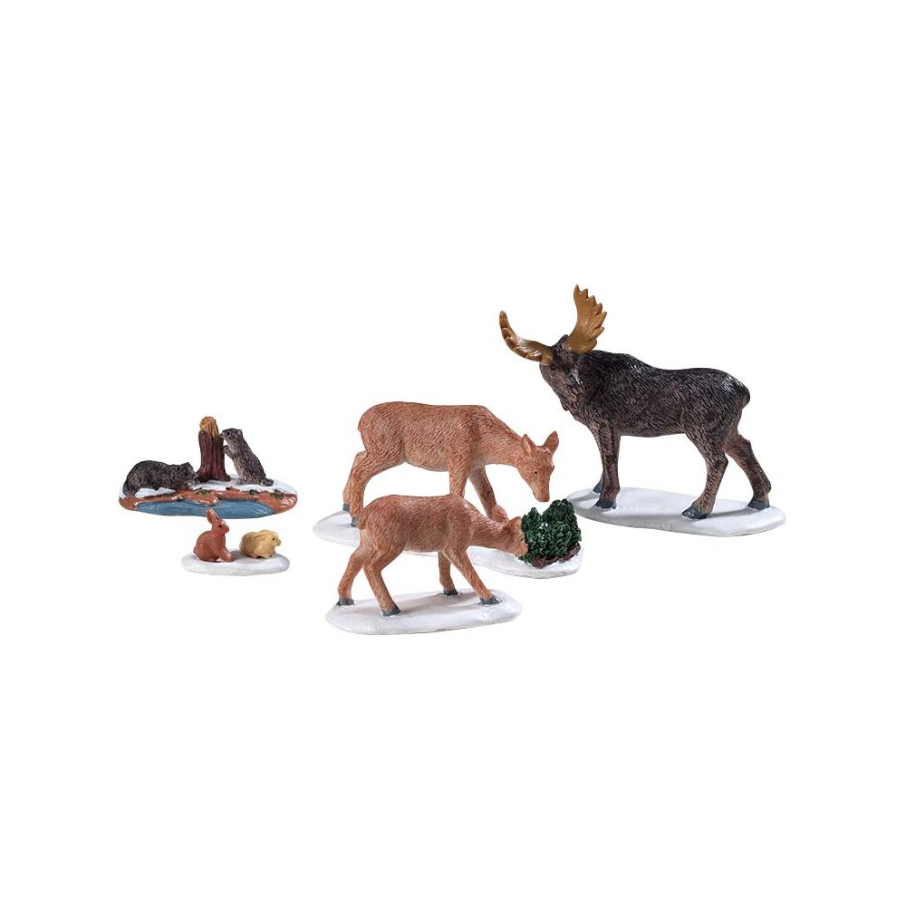 Lemax - Wild Animals - Set van 5 - - Polyresin - 0728162927712