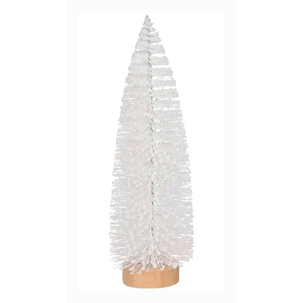 Witte Glitter Kerstboom 25 cm - House of Seasons - - - 8718861976243