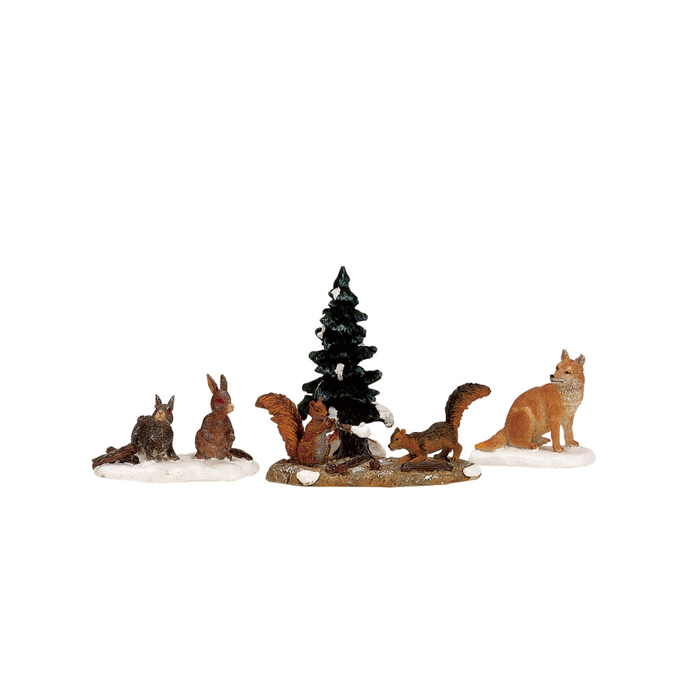 Lemax - Woodland Animals - Set van 4 - Nu Voorverkoop - - Polyresin - 0728162125163