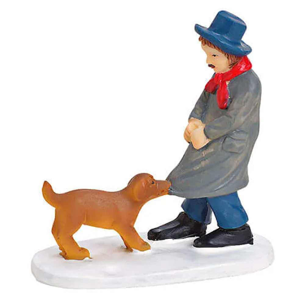 Wurm - Man met Hond - - Polyresin -