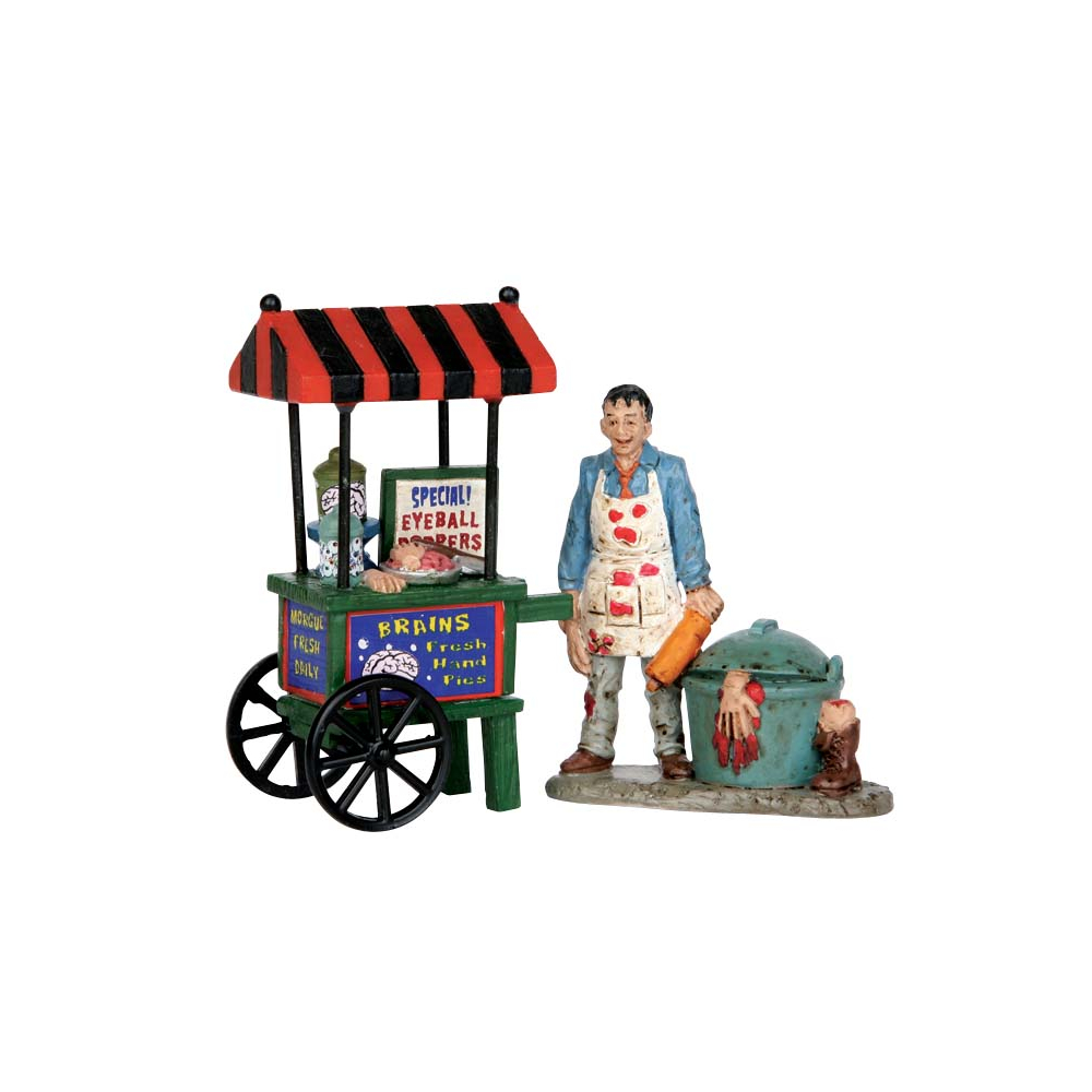 Spooky Town - Zombie Brains Foodcart - Set van 2 - - Polyresin - 0728162523112
