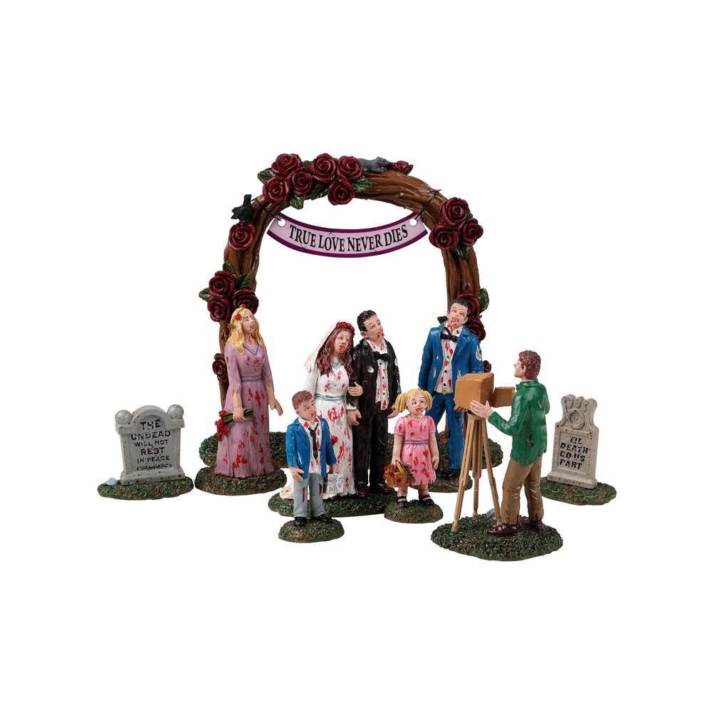 Spooky Town - Zombie Wedding Party - Set van 9 - - Polyresin - 0728162235879