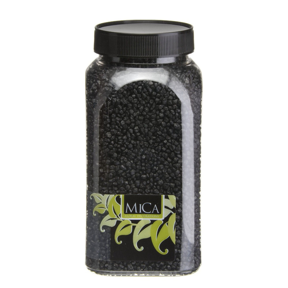 Zwart Decoratie Granulaat 650ml - Mica Decorations - - Steen - 8711473552942