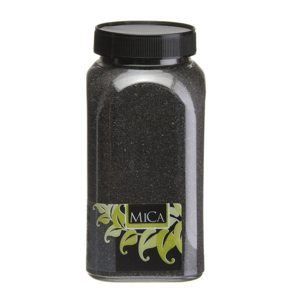 Zwart Decoratie Zand 650ml - Mica Decorations - - Zand - 8711473463453