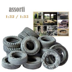 Miniatuur Autobanden Oud - +/- 60 Gram