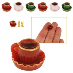 Miniatuur Kopje Koffie - Rood