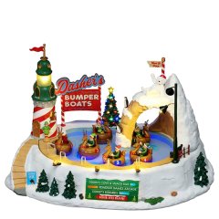 Lemax - Dasher's Bumper Boats - Beweging, Muziek & Water