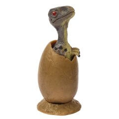 Miniatuur Dinosaurus Ei met Velociraptor - Set van 2