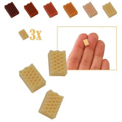 Miniatuur Wafel Wit - Set van 3
