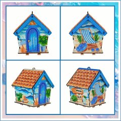 Diamond Painting - Beach Bungalow - 3D Puzzel