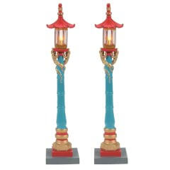 Department 56 - Chinatown Post Lamps - Set van 2