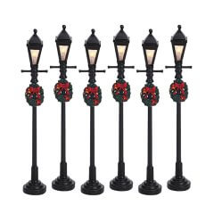 Lemax - Gas Lantern Street Lamp - Set van 6