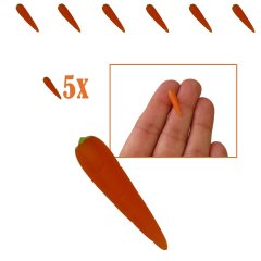 Miniatuur Wortel met Groen - Set van 5