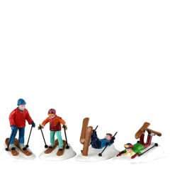Lemax - Ski School Lessons - Set van 4