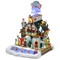 Lemax - Santa's Hot Springs Oasis - Beweging, Geluid & Water