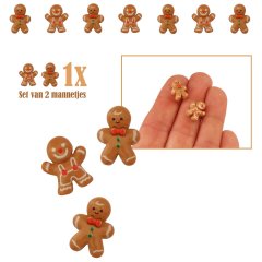 Mini Peperkoekmannetjes - Set van 2