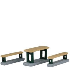 Lemax - Picnic Benches - Set van 3