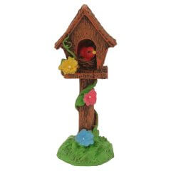 Miniatuur Vogelhuisje met Bloemen