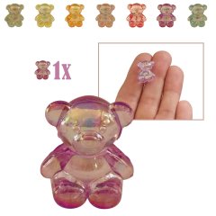 Miniatuur Beer Holografisch Paars - 1.9cm