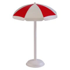 Miniatuur Parasol - Rood en Wit