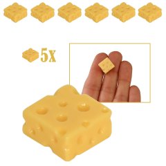 Miniatuur Kaas Vierkant - Set van 5