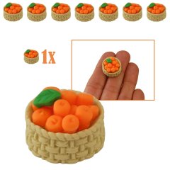 Rond Miniatuur Mandje met Mandarijnen