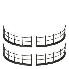 Luville - Fence Black Round - Set van 4