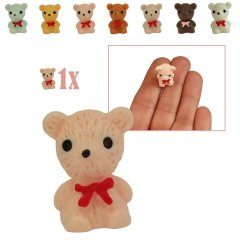 Mini Teddybeer - Roze - 2cm